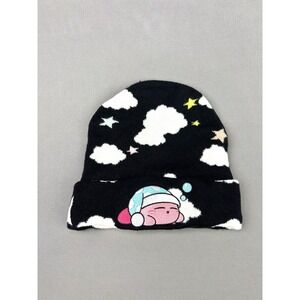 Kirby Sleeping Nap In Clouds Knit Beanie Cozy Winter Hat